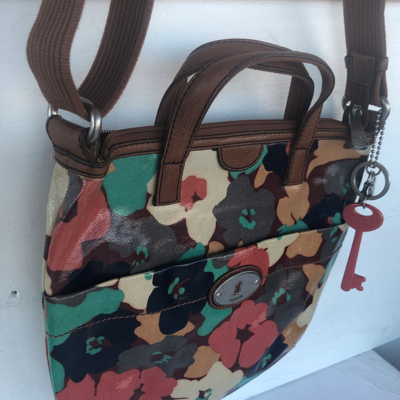Fossil Keyper Floral Coated Canvas Bag - Picture 3 of 8